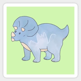 Blue Triceratops Magnet